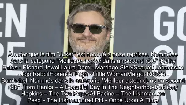 ✅  Oscars 2020 : Joaquin Phoenix, Scarlett Johansson, les nommés sont...