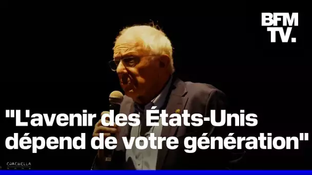 À Coachella, Bernie Sanders appelle les jeunes à "lutter" contre la politique de Donald Trump