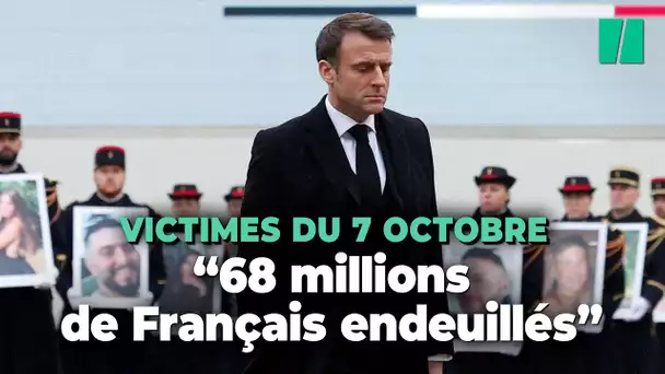 Lors de l'hommage aux victimes du Hamas, Emmanuel Macron livre un plaidoyer pour la paix