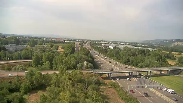 Circulation dense sur l&#039;A7 en direction du Sud