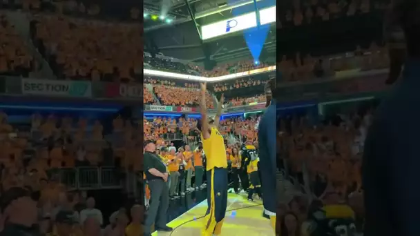 Boomer from the rafters before Game 4 of the NBA Finals