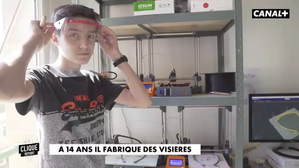 À 14 ans , il fabrique des visières - Clique Report -  Clique 20h25 en clair sur CANAL+