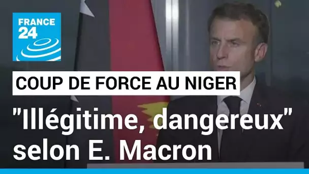 Coup de force au Niger : E. Macron condamne "un coup d'Etat illégitime et dangereux" • FRANCE 24