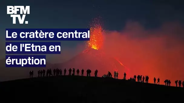 Italie: les images de l'éruption du cratère central de l'Etna