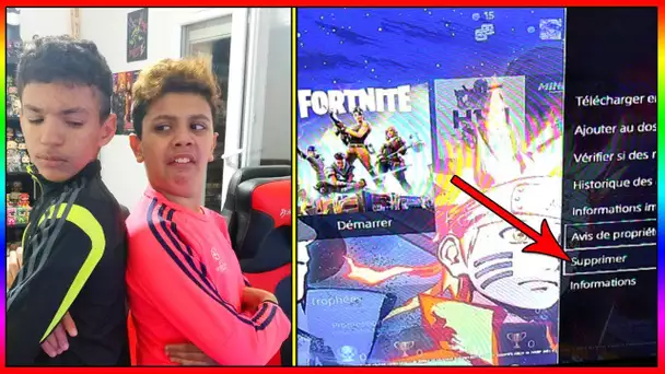 LE PERDANT SUPPRIME SONT COMPTE FORTNITE - AVEC TOUS SES SKINS !!