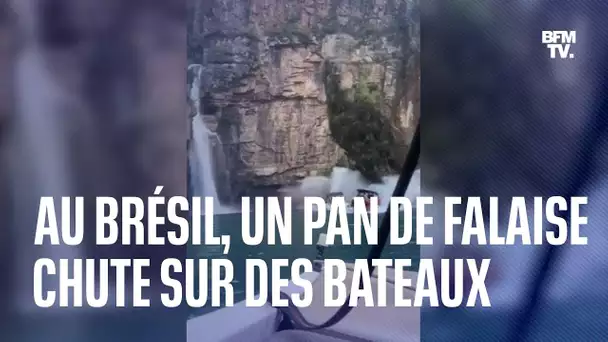 Au Brésil, la chute d'un pan de falaise sur des bateaux fait au moins 8 morts