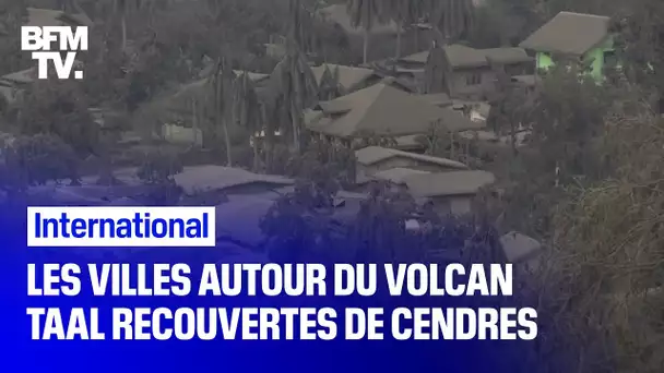 Aux alentours du volcan Taal, des villes et des paysages totalement recouverts de cendres