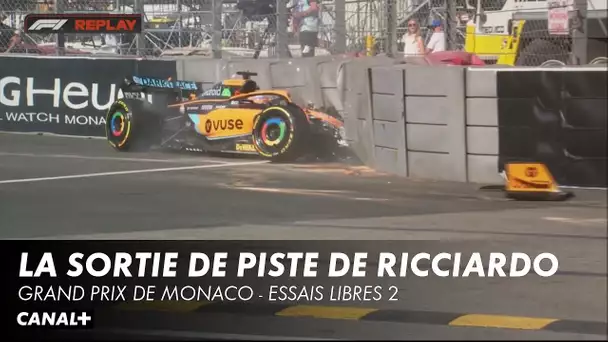 Sortie de piste de Ricciardo - GP de Monaco, essais libres 2