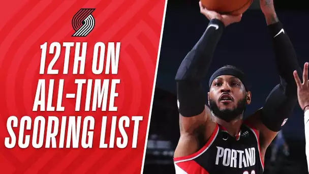 Carmelo Anthony Puts Up 23 PTS To Move Up To 12th On The All-Time Scoring List In Trail Blazers W!