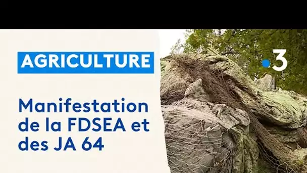 Pau : manifestation de la FDSEA et des JA 64