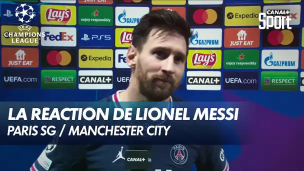 La réaction de Messi après la victoire du PSG (2-0) - Paris SG / Man. City
