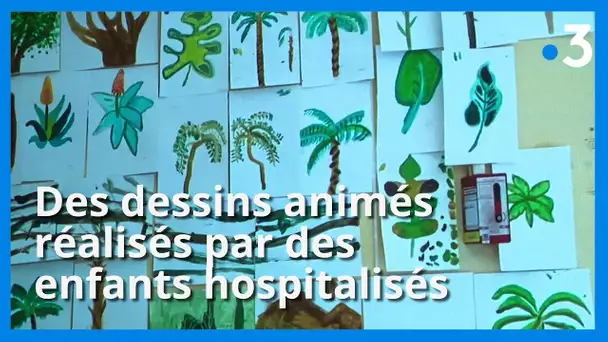 Projection de dessins animés réalisés par des enfants hospitalisés