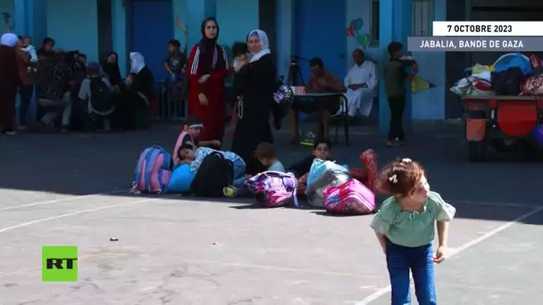 Bande de Gaza : des Palestiniens se réfugient dans une école des Nations Unies