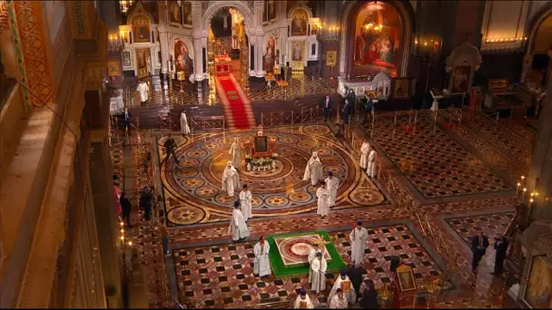 Covid-19: la messe de Pâques s’est déroulée à Moscou dans la cathédrale du Christ-Sauveur déserte