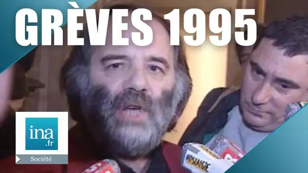 Grèves 1995: Dominique Perben face aux grévistes | Archive INA