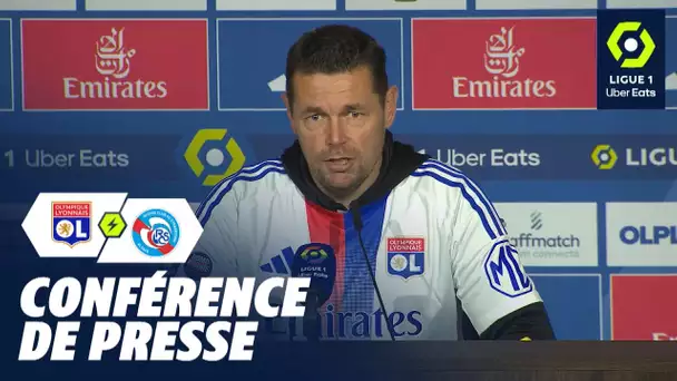 Conférence de presse OLYMPIQUE LYONNAIS - RC STRASBOURG ALSACE (2-1)  / 2023/2024