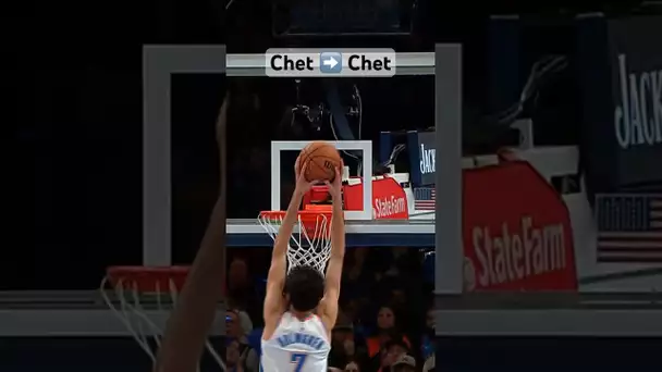 Chet Holmgren throws up the alley-oop to HIMSELF! 🔥🤯 | #Shorts