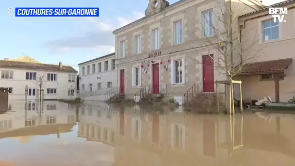 Les images du village de Couthures-sur-Garonne complètement sous les eaux