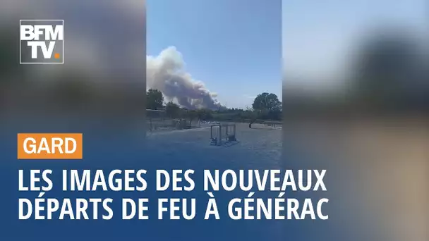 Les images des nouveaux départs de feu à Générac, dans le Gard