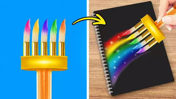 Conseils de dessin viraux à ne pas manquer 🌈🎨 Idées artistiques cool avec des arcs-en-ciel