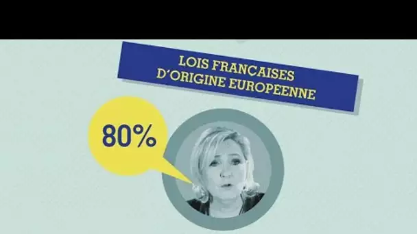 80% des lois françaises viennent-elles vraiment de l'Union européenne?