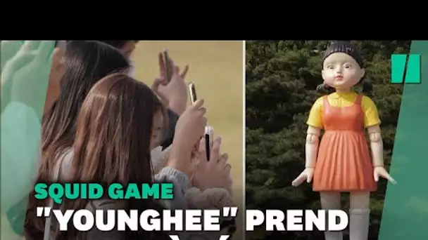 La poupée de Squid Game installée au Parc olympique de Séoul fait fureur