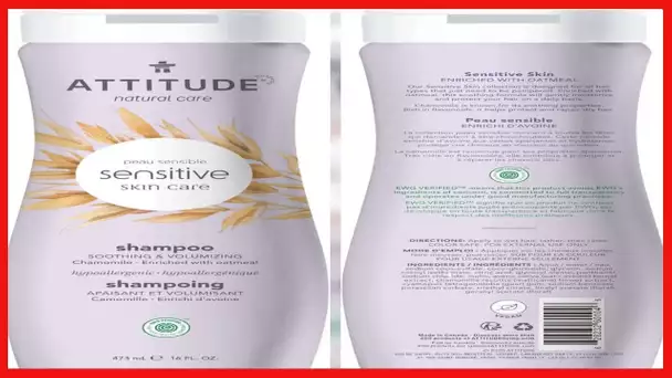 ATTITUDE Hair Shampoo, EWG Verified, Plant- and Mineral-Based Ingredients, Vegan and Cruelty-free