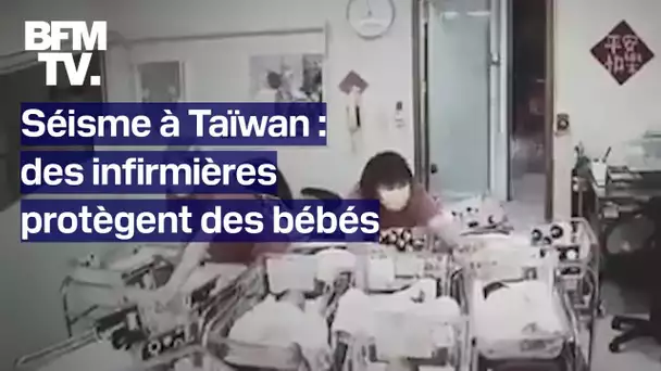 Séisme à Taïwan: des infirmières protègent des nouveau-nés