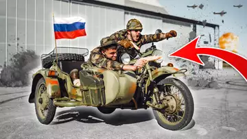 ON ESSAYE UN SIDE-CAR DE L'ARMÉE RUSSE ! TROP DANGEREUX !