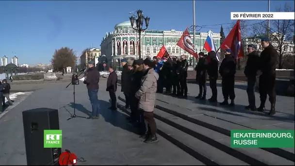 Russie : rassemblement en soutien au peuple du Donbass à Iekaterinbourg