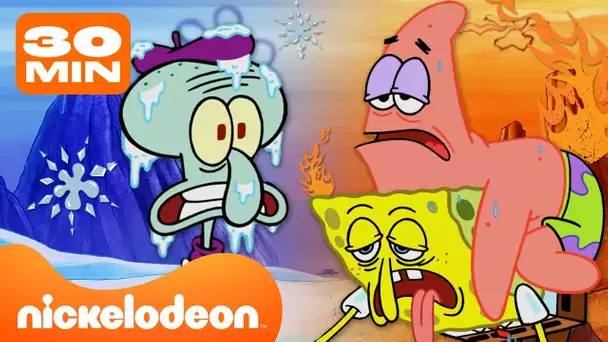 Bob l'éponge | Les températures les plus EXTRÊMES à Bikini Bottom | Nickelodeon France