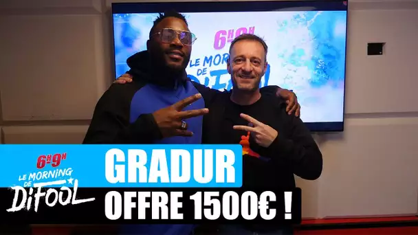 Gradur offre 1500€ à une auditrice ! #MorningDeDifool