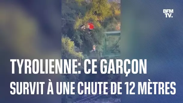 Ce garçon survit à une chute de 12 mètres en tyrolienne