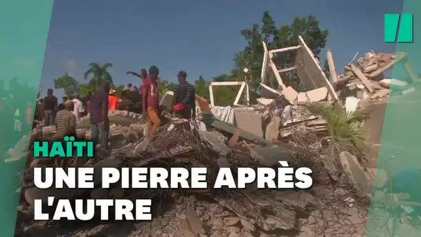 À Haïti, après le séisme de magnitude 7,2, on recherche les survivants sous les décombres