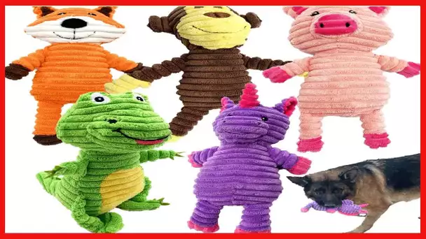 Jalousie 5 Pack Dog Toys Dog Plush Toys Assortment Value Bundle Dog Squeaky Toys Assortment Puppy
