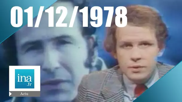 20h Antenne 2 du  1er décembre 1978 | La disparition du navigateur Alain Colas | Archive INA