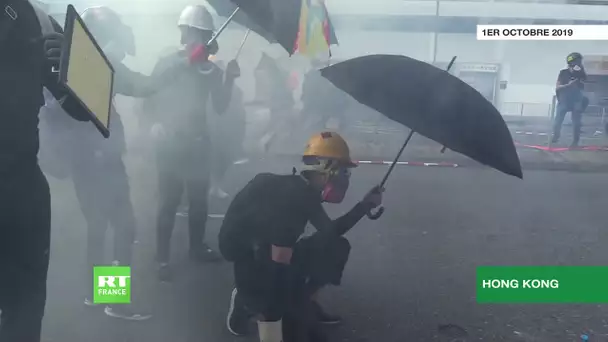 Hong Kong : des manifestations réprimées par des canons à l'eau bleue et du gaz lacrymogène
