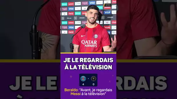 😍✨ Beraldo aux anges après avoir affronté son idole Messi ! #shorts