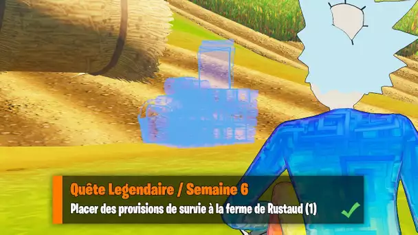 PLACER DES PROVISIONS DE SURVIE A LA FERME DE RUSTAUD (1) - FORTNITE QUETE LEGENDAIRE SEMAINE 6