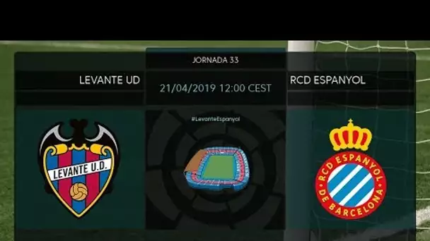Calentamiento Levante UD vs RCD Espanyol