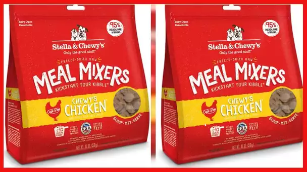 Stella & Chewy's Freeze-Dried Raw Chewy's Chicken Meal Mixers Dog Food Topper, 18 oz. Bag (FDCM-18)