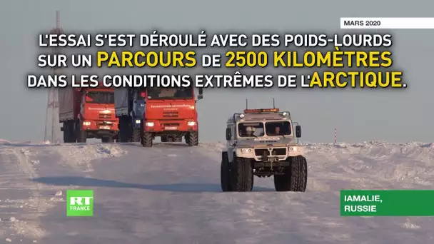 Un convoi de camions parcourt l'Arctique sans conducteurs