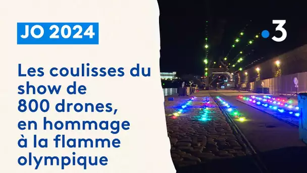 JO 2024 : les coulisses du spectacle de 800 drones, en hommage à la flamme olympique