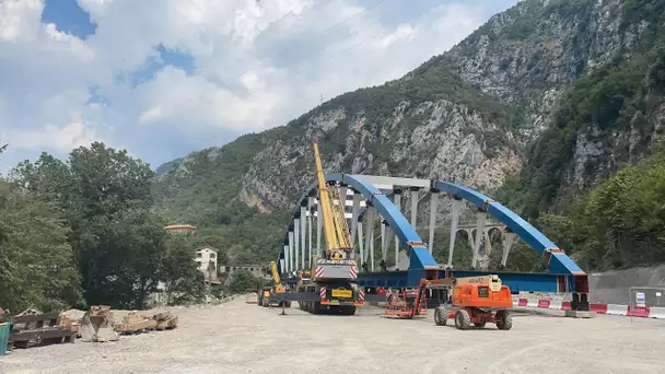 Dans la vallée de la Roya, la structure colossale du pont de l'Ambo est terminée