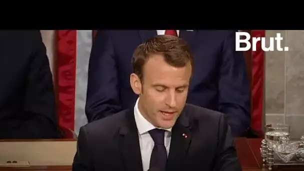 Emmanuel Macron face au congrès américain : 'Il n&#039;y a pas de planète B'