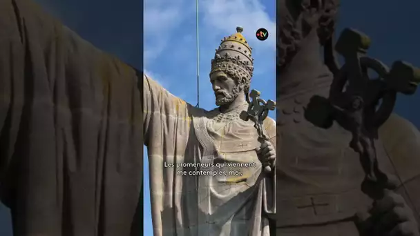 Drone d'Histoire : la statue du pape Urbain II surplombe la vallée de la Marne