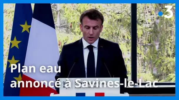 "Plan eau" annoncé par Emmanuel Macron à Savines-le-Lac