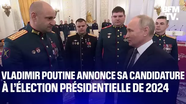 Vladimir Poutine annonce sa candidature à l’élection présidentielle de 2024 en Russie