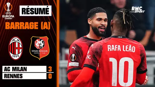 Résumé : AC Milan 3-0 Rennes - Ligue Europa (barrage aller)