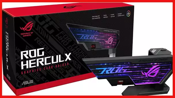 ASUS ROG Herculx Graphics Card Anti-Sag Holder Bracket (Solid Zinc Alloy Construction, Easy Toolless